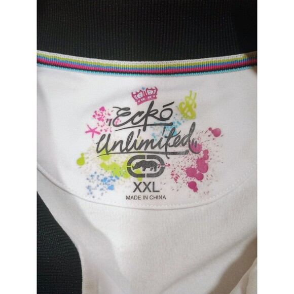 Y2K Ecko Unlimited White Jacket Men’s Size XXL KING /Crown - Picture 6 of 9